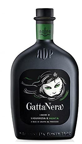 ANDREA DA PONTE GATTA NERA LIQUORE DI LIQUIRIZIA E MENTA A BASE DI GRAPPA DI PROSECCO 50 CL