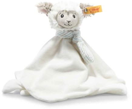 Steiff 242311 Soft Cuddly Friends Lita Lamm Schmusetuch - 26 cm - Kuscheltier für Babys - Creme (242311), weiß 94 g