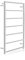ASA LUXURY Cast Iron Steel designer wall mounted towel ladder rail, Duel fuel Chrome towel warmer, Electric towel rail 1200 * 500