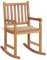 vidaXL Teak Massiv Schaukelstuhl mit Beige Kissen Schaukelsessel Gartenmöbel Stuhl Sessel Relaxstuhl Schwingsessel Gartenstuhl Holzstuhl