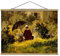 Stoffbild mit Posterleisten - Carl Spitzweg - Der Maler im Garten 75cm x 100cm Eiche