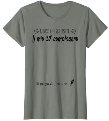 30° Compleanno 30 Anni Idea Divertente Libro degli Ospiti Maglietta