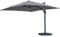 The Fellie 360° Rotation Garden Parasol, 3M Large Outdoor Cantilever Hanging Sun Shade Umbrella with 4-Piece Base(52L), 6 Adjustable Heights Patio Banana Umbrella, 30+ UV Protection, Dark Grey