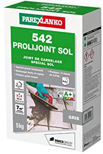 Parexlanko Mortier joint carrelage 542 Prolijoint Sol - Gris - 5 kg - L542GRIS05