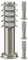 ledscom.de 4 Stück Wegelicht/Pollerleuchte PORU für außen, IP44, Gitter, 39 cm, edelstahl, 1x E27 max. 40W