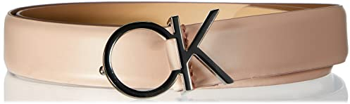 Calvin Klein Damen RE-Lock CK Logo Belt 30MM K60K610157 Gürtel, Rosa (Spring Rose), 75