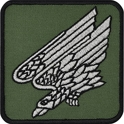 Bundeswehr Abzeichen Tactical Morale Patch Fallschirmjäger Adler Aufnäher/Aufbügler Bundesheer Spezialeinheit Militär Flicken zum annähen/aufbügeln | 75x75mm