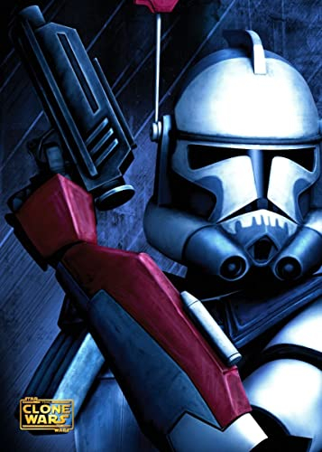 Displate Offiziell Star Wars MetallPoster Magnetische Befestigung Inklusive Lizenziert Bilder Hochwertiges Poster Star Wars Clone Wars Character Posters - Clone Trooper Poster 45 cm x 32 cm