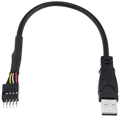 VGOL Cable de Placa Base USB 2.0 de 9 Pines Cable USB A A Conector USB de 9 Pines Cable Extensor Adaptador Cable Convertidor para Extender Cualquier Dispositivo USB 20 Cm