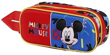 Disney Unisex 05665 3D Doppelfedermäppchen Joyful, Blau, Einheitsgröße