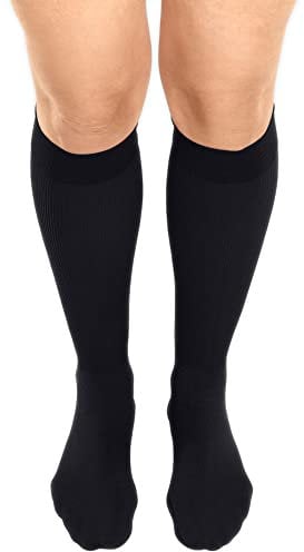 medi mediven angio Kompressions-Kniestrümpfe bei chronischen Venenerkrankungen | KKL1 | Größe: V | Farbe: Schwarz | Kurz | Schuhgröße 40 - 46 | Stabile Hautmikrozirkulation | Micro-Plüsch