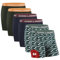 DANISH ENDURANCE 6er Pack Boxershorts Herren, Weiche Baumwolle, Unterhosen Männer mit Stretch, Bequem & Ohne Zettel Mehrfarbig (Grün/Orange, Marineblau/Bordeaux, Retro Grün) 2XL