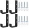 Qeapug 4Stk schwerlast Wandhaken, J Form Garage Haken, Schwarz Universalhaken zum Schrauben, Mantelhaken, Garderobenhaken Schwerlast, zum Aufhängen, Garage, Sperrige Artikel Wandhalterung
