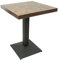 HUOLE Esstisch Küchentisch Klein Esszimmertisch mit Holzplatte Quadratischer Tisch Eiche mit Metallbein für Wohnzimmer Balkon Esszimmer-60 * 60 * 75cm (Uhr)
