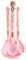 UXIYI 7pcs Ustensiles de Cuisine Set Ustensile de Cuisine en Silicone avec Support Rotatif, Ensemble de spatule d'outils de Cuisine, Serveur de pâtes, Selle de Soupe, Cuillère Solide,Rose