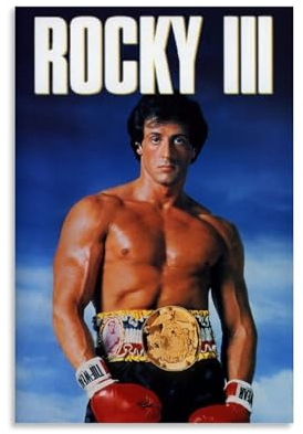 Filmposter Rocky III (Sylvester Stallone) The Greatest Challenge, klassisches Filmposter, dekoratives Gemälde, Leinwand-Wandposter und Kunstdruck, modernes Familienschlafzimmer-Dekor-Poster, 60 x 91,4