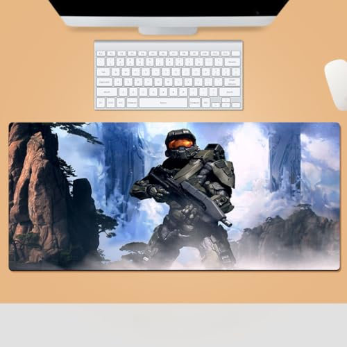HALO Gaming Extended XXL Mousepad,Smooth Surface Mouse Mat with Stitched Edges,Non-Slip Rubber Base Office Computer Laptop Keyboard Mouse Pad (h10)