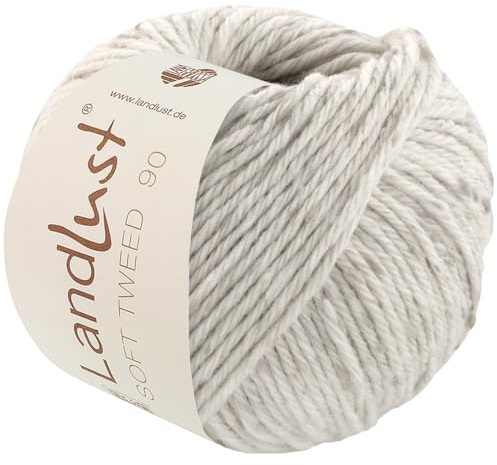LANA GROSSA Landlust Soft Tweed 90 | Klassisch verzwirntes Tweedgarn aus Schurwolle mit mehrfarbigen Noppen | Handstrickgarn aus 100% Merinowolle | 50g Wolle zum Stricken & Häkeln | 90m Garn FB25