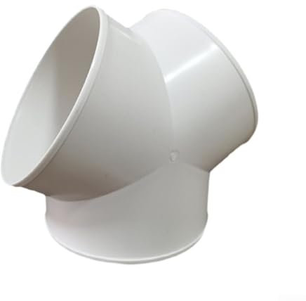 HEBEOT Y-type Exhaust Duct Equal Diameter Three-way Exhaust Duct Duct PVC Joint Plastic Range Hood Ventilation(200mm)