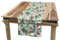 ABAKUHAUS Weihnachten Tischläufer, Weihnachtskugeln und Blätter, Esszimmer Küche Rechteckiger Dekorativer Tischläufer, 40 x 225 cm, Blasses Mintgrün Zinnoberrot