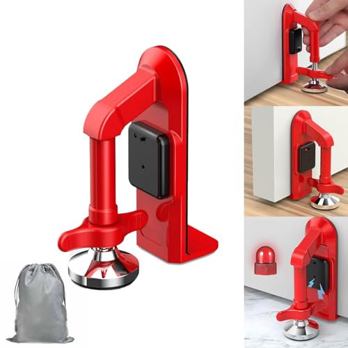 2024 New Portable Door Stop Alarm, Security Door Stopper,Door Stop Alarm,Door Alarm Stopper,Small and Light, Easy to Carry, Suitable for Women, Children - Sleep with Peace of Mind (1pc)