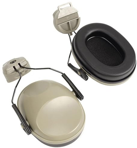 ZFFOZZ Tactical Shooting game Noise Reduction Ear Muffs, FAST Helmet EarMuff Mounted Version Soundproof Hearing Protection Earmuff(Sand Color)