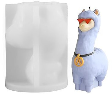Alpaka Silikonformen,Suuwwn Gießformen Kerzenformen 3D Diy Alpaka Kerze Formen Schaf Silikonform Alpaka-Silikonform für Diy Kerzen