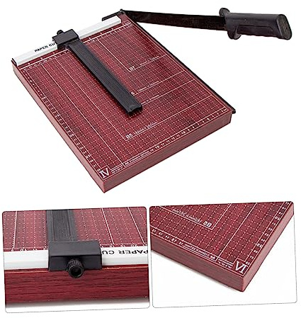 Operitacx Papierschneider Mit Stabiler Metallbasis Und Scharfen Klingen Für Präzises Schneiden Inklusive Automatischem Klemmsystem Und Verstellbarer Papierführung Für Büros Und Heimanwender