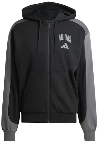 adidas Herren Collegiate Fleece Full-Zip Kapuzen-Oberteil (1er Pack)