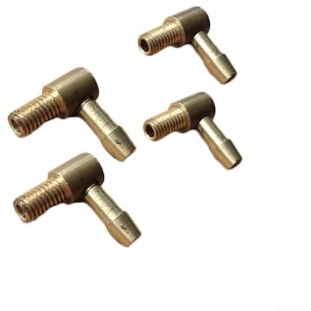 4pcs M5 Brass Motor ESC Water Cooling Nipple Fuel Nozzle 90 Degree for RC Boat, Fits 3 4mm Inner Diameter Tubing