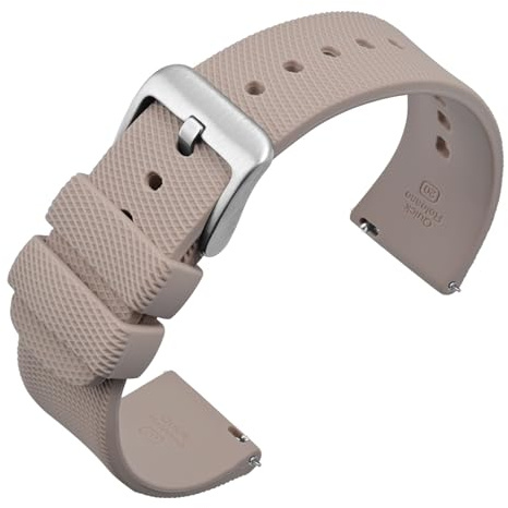 ANNEFIT Bracelet de Montre en Silicone pour Homme Femme, Bande de Remplacement en Dégagement Rapide, 14mm 16mm 17mm 18mm 19mm 20mm 21mm 22mm 24mm
