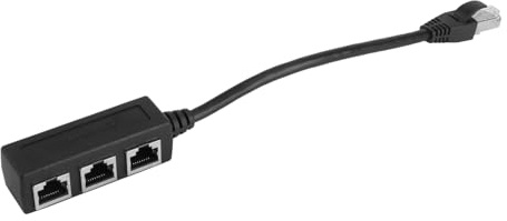 MUELODSIC Punkt DREI Netzwerk Netzkabel LAN Netzwerk Splitter LAN Netzwerkkabel Schwarz