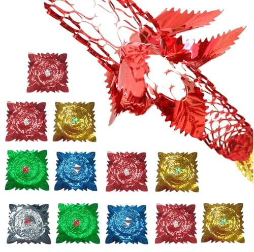 Christmas Ceiling Decorations,12 Pcs Foil Christmas Decorations,Foil Decoration 80s for Xmas New Year Holiday Party Supplies
