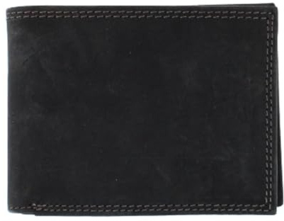 CTM Men's Leather RFID Bifold Wallet, Charcoal