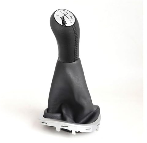 GXSAI pomo de Palanca de Cambios para Renault para Clio 3 III 2005-2012 Perilla De Palanca Cambios 5 Velocidades con Cubierta Bota Polaina Cuero