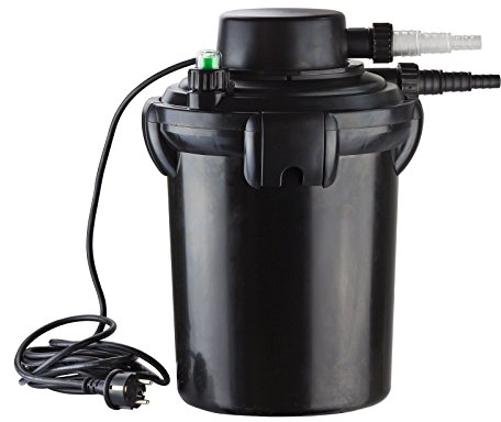 DEMA Teichfilter TF 4000 UV, 3-fach Filterung, 9 Watt UVC, effektiver Wasserfilter für Teiche, klares Wasser, für Teiche bis 4000 Liter, zuverlässige Filtertechnik, einfache Installation