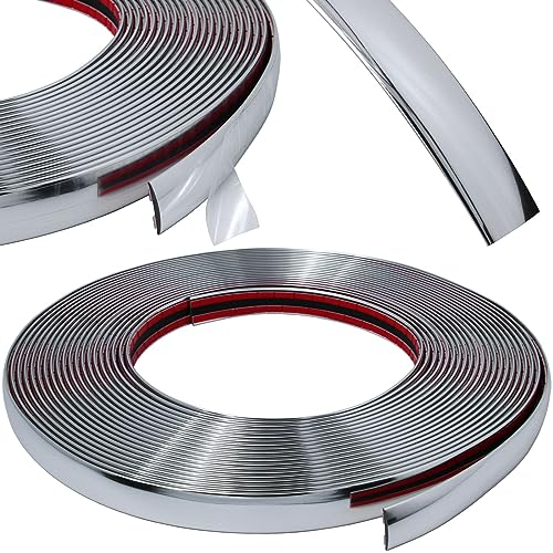 Chrom Zier Leiste 20mm x 15m selbstklebend universal Auto Chromleiste