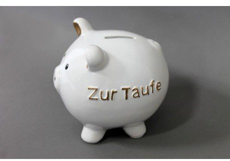 Goldbach Dolomite zur Taufe Sparschwein 14 x 13 x 14 cm, Sonstige, weiß, Einheitsgröße