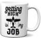 Getting High IS MY JOB FUNNY Kaffee Tasse | Pilot Geschenkidee 11oz weiß