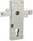 THIRARD - Boitier de Serrure en Applique à Double Entrée à Fouillot pour Garage Basculante - 2 Points Latéraux - Coffre Acier Cambré - 55 x 155 mm - Carré 8 mm - Mécanisme Pêne Dormant - Gris
