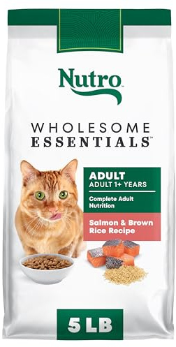 Nutro Wholesome Essentials Adult Dry Cat Food, Salmon & Brown Rice, 5 lb