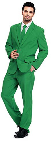 U LOOK UGLY TODAY Abito da Festa per Uomo in Tinta Unita Costume per Il Tempo Libero Vestito per Festa di Halloween con Cravatta e Pantaloni