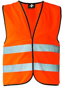 korntex Warnweste Standard - schwarzer Saum orange M