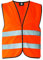korntex Warnweste Standard - schwarzer Saum orange M