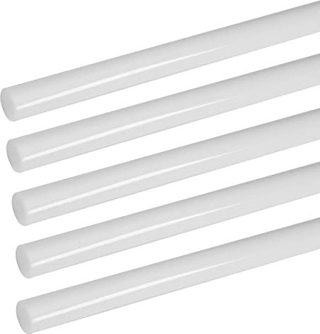 Othmro Bastoncini di colla a caldo, 20 pezzi, bastoncini di colla per pistola per colla a caldo, per tutti gli usi, a doppia temperatura, bianchi, 11 mm x 250 mm