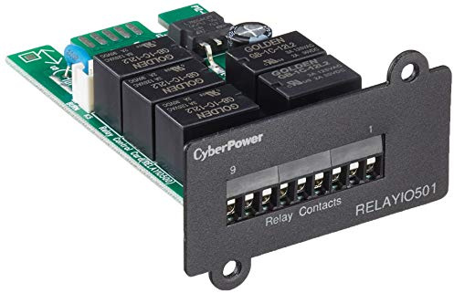 CyberPower RELAYIO501 I/O Relais Control Card, Option für erweitertes USV-Management am Expansion Port, 5 potentialfreie Trockenrelais, Kabel-Klemmleiste Terminal, Hot-Swap, Plug-n-Play, schwarz