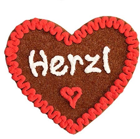 Anstecker Filzherz Herzl für Junggesellinnenabschied Junggesellenabschied Oktoberfest Dirndl Accessoires mit Namen - Namensschild Herz personalisiert Button Brosche Ansteckbutton Wunschbeschriftung
