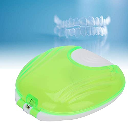 Aufbewahrungsbox, Zahntropfenbox, große Etuis, tragbar, für Kieferorthopäden, Mundschutz und Aufbewahrung von Zahnprothesen, Hygiene, Gesundheit, wasserdicht (grün)