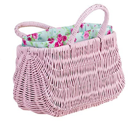 e-wicker24 Alles aus Weide Bolso de mimbre trenzado con asa, para mujer, de mimbre trenzado, bolso de playa