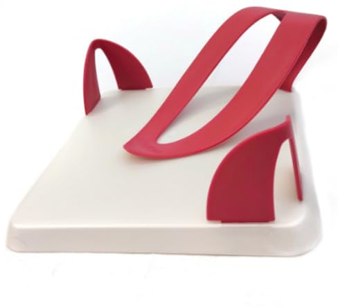 Ecoplast | Portatovaglioli di Carta, Portatovaglioli da Tavola Colore Bianco Perla & Rosso, 19,4x19,4x8,5, Made in Italy
